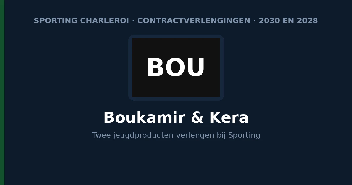 Amine Boukamir en Mory Kera verlengen bij Sporting Charleroi