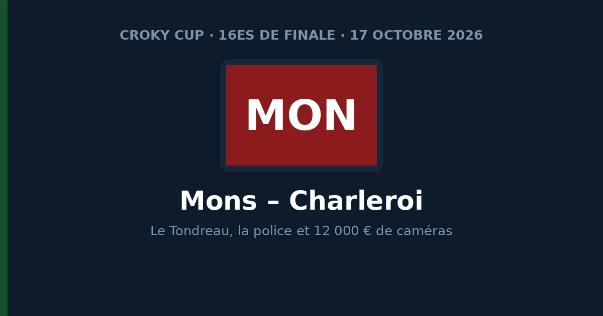 Mons – Charleroi en Coupe de Belgique : le Tondreau, la police et les caméras