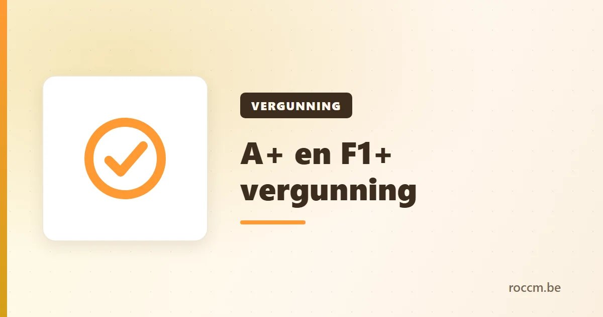Legale goksites in België hebben een A+- of F1+-vergunning